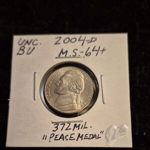2004-D Peace Medal Nickel MS-64+